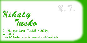 mihaly tusko business card