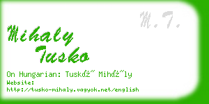 mihaly tusko business card